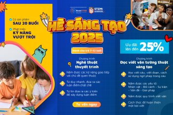 ? MỞ ĐƠN ĐĂNG KÝ KHÓA HỌC HÈ SÁNG TẠO DÀNH CHO BÉ 7-12 TUỔI – NGHỆ THUẬT THUYẾT TRÌNH & ĐỌC VIẾT SÁNG TẠO